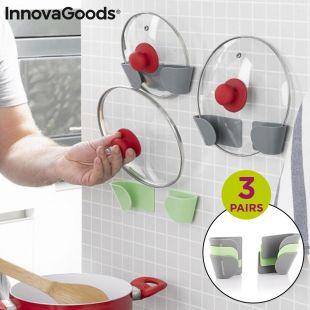 Adhesive Holders for Saucepan Lids Smarack Set By Innovagoods - 3 Pieces