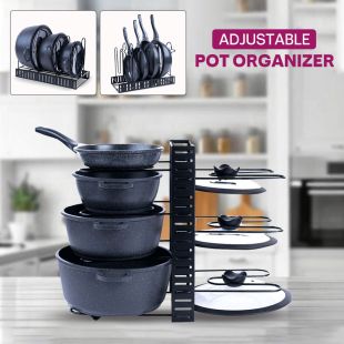 Adjustable Pot Organizer 8 Shelves