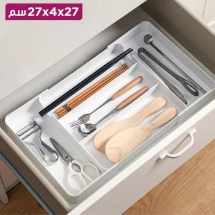 منظم أدراج قابل للتمديد 5 أقسام 27 × 4 × 27 سم