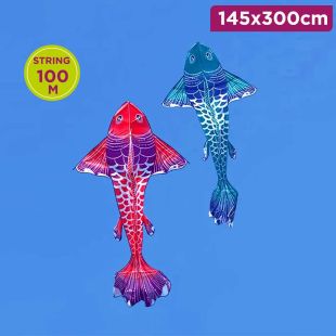 Large Fish Shaped Kite 145 × 300 cm