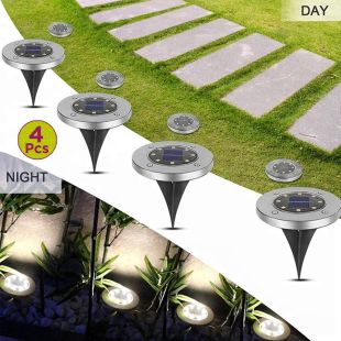 4 Pcs Solar Lights Floor 600mAh