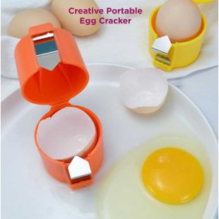 Creative Portable Egg Cracker - Assorted Colors