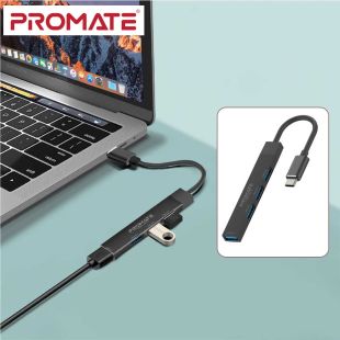 Promate LiteHub 4-in-1 Multi-Port Type-C Data Hub