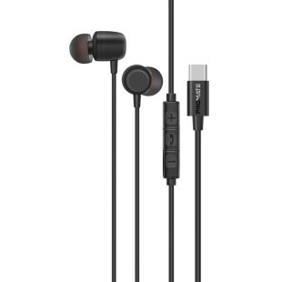 سماعة أذن سلكية USB-C مع خاصية إلغاء الضوضاء ENC طول 1.2 متر من Promate