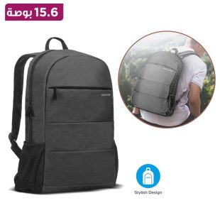 حقيبة ظهر آمنة للابتوب مع مساحة لجهاز حتى 15.6 بوصة