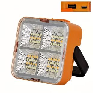 كشاف تخييم LED محمول قابل للشحن بالطاقة الشمسية