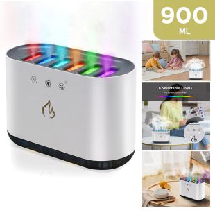 Air Diffuser & Humidifier with Colourful Lamp  & Sound Sensor 900 ml