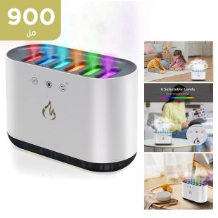 مرطب ومعطر الهواء محمول للمنزل والمكتب مع مستشعر صوت سعة 900 مل