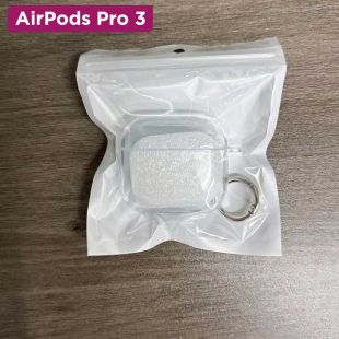 TPU Clear Protective Case with Round Buckle for AirPods Pro 3