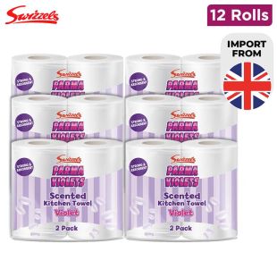 Swizzels Parma Violets Scented Kitchen Towel Violet 2 Roll x 6