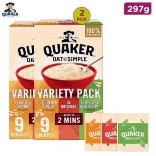 Quaker Oats So Simple 9 Variety Pack Oats 297 g x 2
