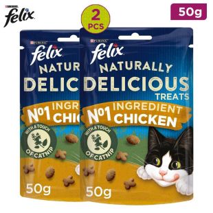 FELIX NATURALLY DELICIOUS CHICKEN & CATNIP 50G x 2