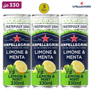سان بيليجرينو ليمون ومينتا 3 × 330 مل