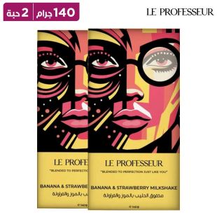 لي بروفيسور ميلك شيك بالموز والفراولة – 140 جم × 2