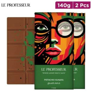 LE PROFESSUR Pistachio Kunafa Milk Chocolate 140g x 2