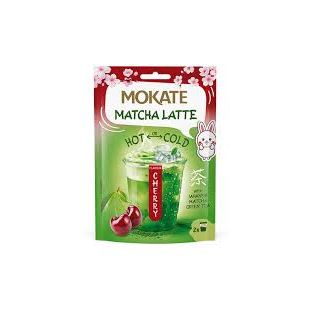 Mokate Matcha Latte Cherry Flavour Hot or Cold Pouch (7x40g) 40g