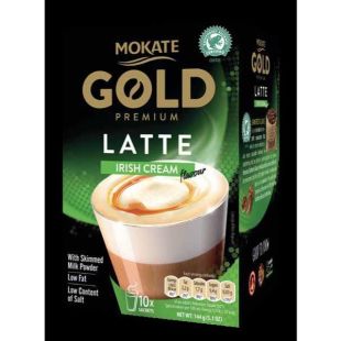 Mokate Gold Cappuccino Premium Latte Irish Cream Flavour (10x14g) 140g