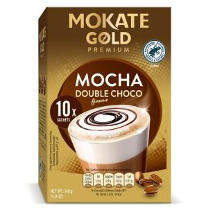 Mokate Gold Cappuccino Permium Mocha Double Choco Flavour (10x14g) 140g