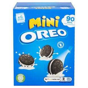 OREO Mini Vanilla Sandwich Biscuits 6 Snack Packs 114g