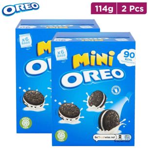 OREO Mini Vanilla Sandwich Biscuits 6 Snack Packs 114g x 2