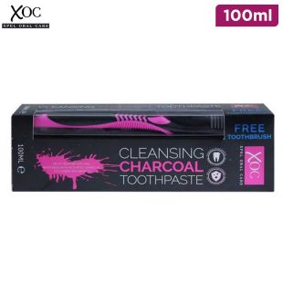 XOC Charcoal Toothpaste with Free Toothbrush 100ml
