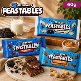 MrBeast Feastables Chocolate Bar 60g - Choose Your Flavor