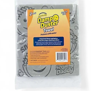 Scrub Daddy Damp Duster Towel Magical Dust Cleaning Sponge, Dusters for Cleaning, Venetian & Wooden Blinds Cleaner