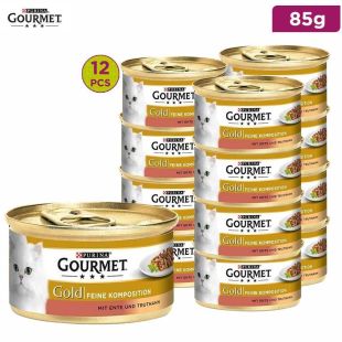 Purina Gourmet Gold Casseroles With Duck & Turkey In A Brown Sauce 12 x 85 g