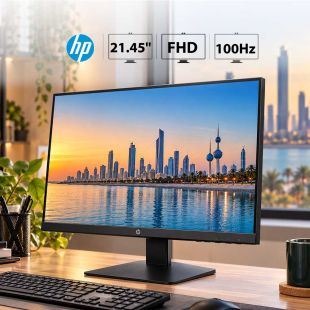 شاشة قياس 21.45 بوصة دقة Full HD تردد 100 هرتز منفذ HDMI و VGA من HP