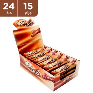 Criss Cross Cocoa Coated Wafer With Hazelnut Cream Stick 24 x 15g