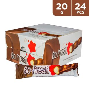 Go Fresh Cocoa Coated Wafer With Milk Cream 24 x 20 g