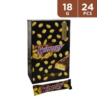 Winergy Caramel Nougat Peanut Bar Milk Chocolate 24 x 18 g