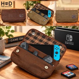 Waxed Canvas Case for Nintendo Switch by Hide & Drink