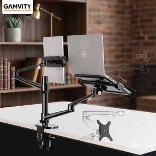 Adjustable Desk Mount for Monitor, Laptop and Tablet by Gamvity