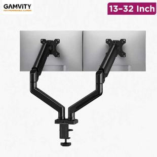 Adjustable Dual Monitor Desk Mount 13–32 Inch by Gamvity