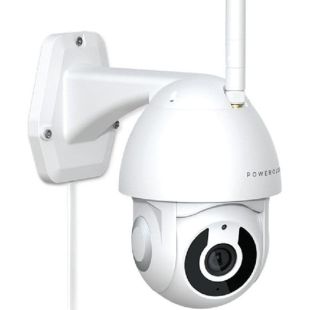 كاميرا مراقبة خارجية ذكية Wifi بدقة 1080 بكسل بحركة أفقية 355 درجة وعمودية 155 درجة من Powerology