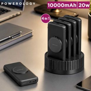 Powerology 4 in 1 Charging Station with 10000mAh Power Banks 20W