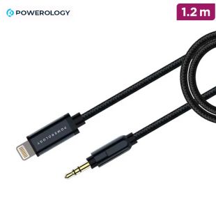 Powerology Braided Lightning To 3.5mm Aux Cable 1.2m