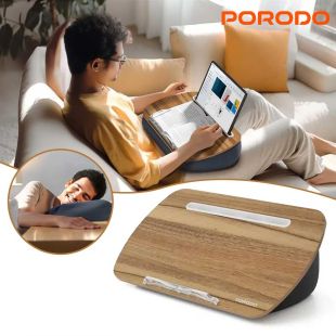 قاعدة لابتوب بوسادة مبطنة تناسب اللابتوب والكتب والتابلت من Porodo
