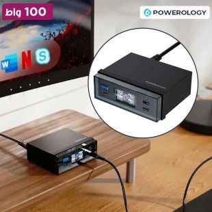منصة شحن مكتبية Power Hub بقوة 100 واط من Powerology