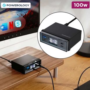Powerology Power Hub 100W Desktop Charging Station