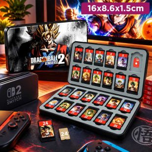 Nintendo Switch 2 Game Card Case with Dragon Ball Design 24 Cards
