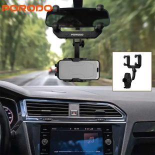 Porodo Car Rearview Mirror Phone Mount with Extendable Arm