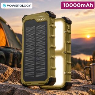 Powerology Solara 10000mAh Solar Power Bank