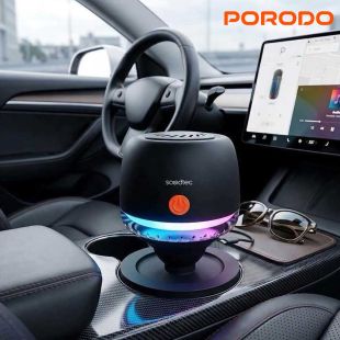 مكبر صوت صغير Snap Vibe مغناطيسي بإضاءة RGB ومقاومة ماء IPX6 من Porodo