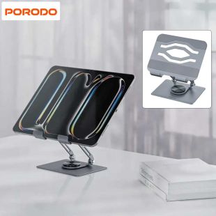 Porodo Zelo Rotatable Tablet Holder with Silicone Grips
