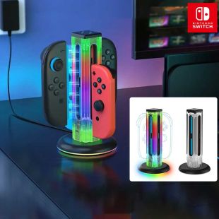 قاعدة شحن 4 في 1 لوحدات Joy-Con لأجهزة Nintendo Switch من JYS