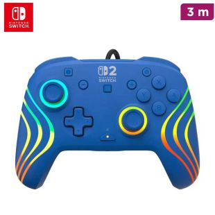 Nintendo Switch 2 Afterglow Wave Wired RGB Gaming Controller