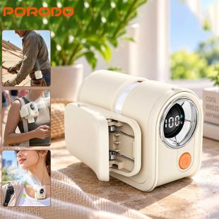 Chillo Clip Wearable Mist Fan with Rotatable Head by Porodo