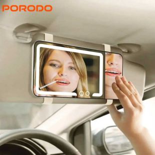 Shinevibe Car Makeup Mirror with 3 LED Modes by Porodo
